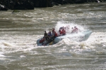 Wicked hit on the last wave of the train!  Sailor Bar rapid, on the Fraser